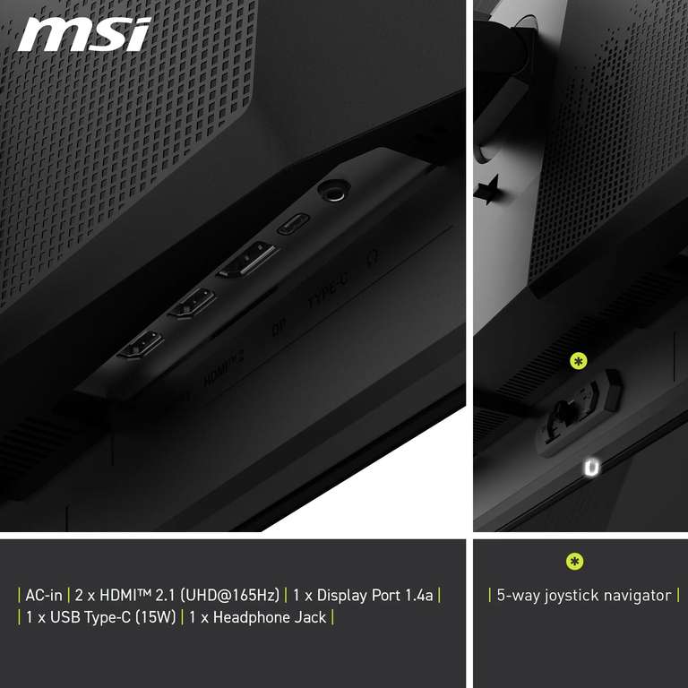 MSI MAG 321UP QD-OLED 31.5 Inch 4K Gaming Monitor - 3840x2160 QD OLED 165Hz DCI-P3, DisplayHDR True Black 400 - DP 1.4a, HDMI 2.1
