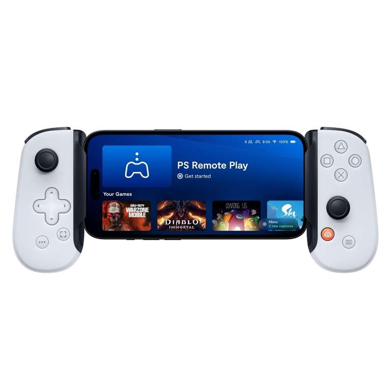 Backbone One - PlayStation Edition USB-C - Mobile Gaming Controller for Android and iPhone 15 Series - 2nd Generation - White